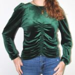 Blouse-verte-velours